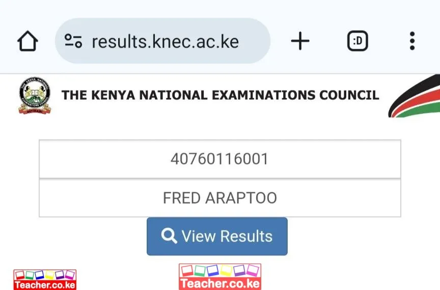 KNEC website portal to Check 2023 KCSE Results Online