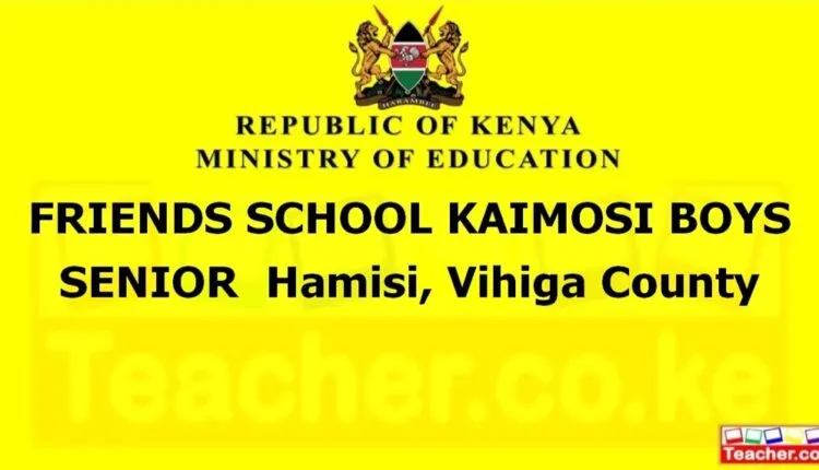 Friends School Kaimosi Boys Senior - Vihiga