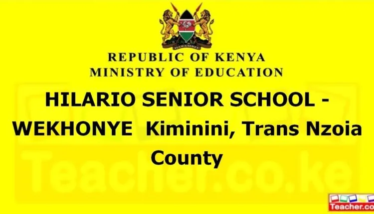 Hilario Senior School - Wekhonye - Trans Nzoia