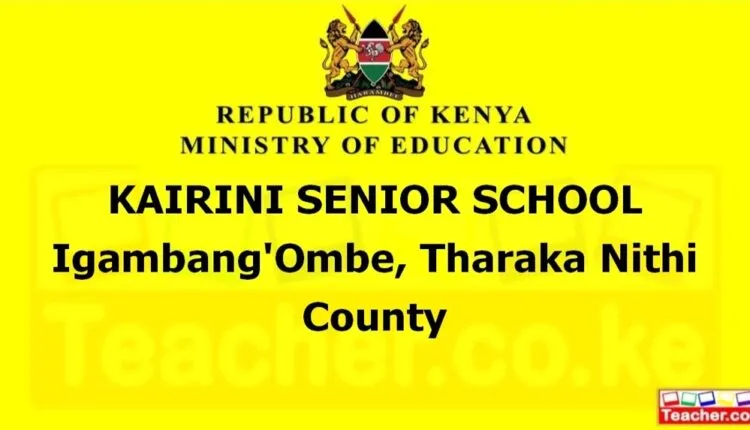 Kairini Senior School - Tharaka Nithi