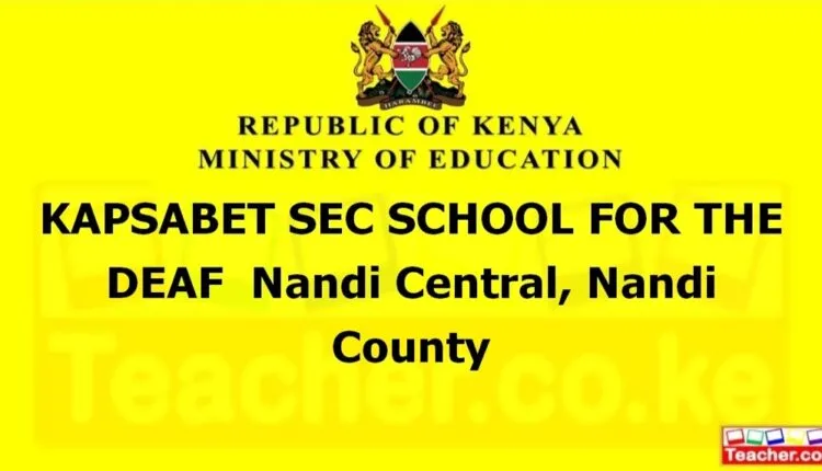 Kapsabet Sec School For The Deaf - Nandi