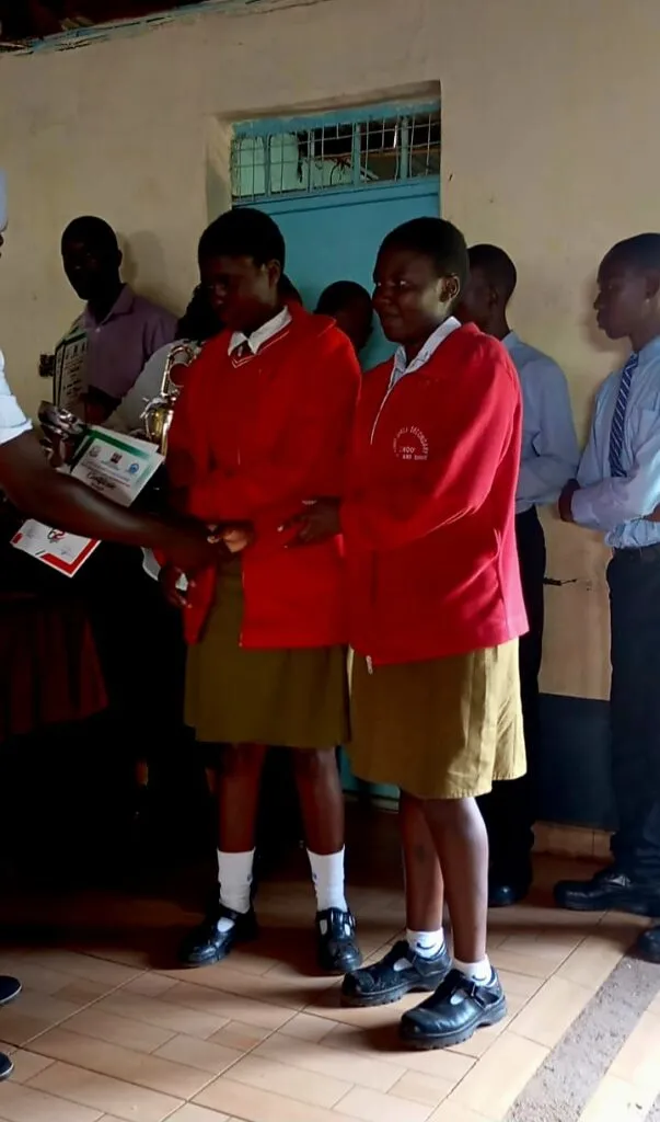 Itibo Girls Senior School students being awarded at the 2026 Nyanza Region KSEF competions.