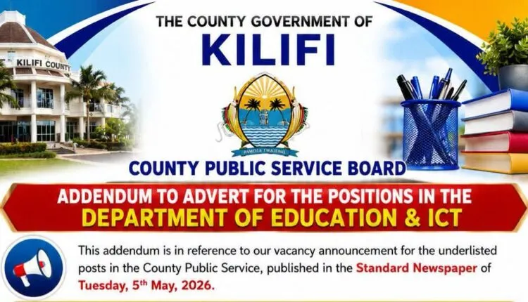Kilifi County Extends Application Deadline for 150 ECDE Teaching Vacancies