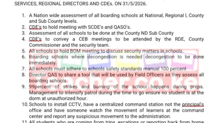Ministry of Education Unveils 16-Point Directive to Curb School Unrest